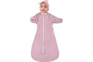 ZIGJOY Shark-Fin Transition Swaddle - 2.5 Tog Long Sleeves Baby Sleeping Bag with Mitten Cuffs, 2-Way Zipper Swaddle Blanket 6-12 Months, Purple