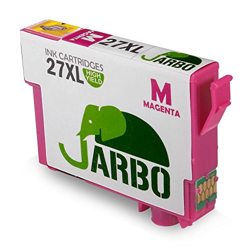 JARBO Kompatibel 27XL Tintenpatronen (2 Schwarz,1 Cyan,1 Magenta,1 Gelb) Hohe Kapazität kompatibel zu Workforce WF 3620 3640 7610 7620 7110 Drucker - 4