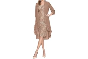 Minetom Femme Robe De Soiree Fête Dentelle Dress De Ceremonie Mariage Cocktail sans Manche Tulle Boléros Demoiselle d'honneur Robe