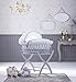 Izziwotnot Humphrey's Corner Sketchbook Baby Boy Wicker Moses Basket (Soft Grey)