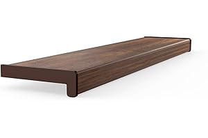 Seiletech.de Banca per finestre in PVC, 20 cm x 120 cm, noce, per interni, davanzale interno, al metro, soggiorno, decorazione in plastica