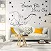 Produktbild ZNBBZ Cartoon Traum Big Little One Fly Dumbo Elefant Sterne Wandtattoo Kinderzimmer Dumbo Tier   Inspirational Quote Wandaufkleber