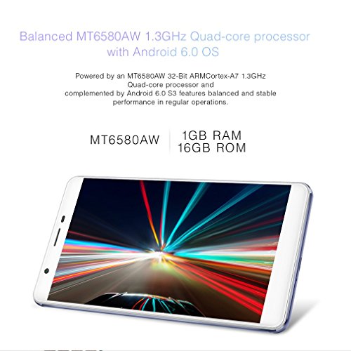 UHANS S3 Professional 1GB RAM 16GB ROM Smart Phone 6.0 Inch Display Metal Fingerprint 3G Phone For Android 6.0