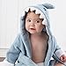 Lvge Baby Infant Animal Hooded Bath Beach Towel Bathrobe Blue Shark 0-12 months