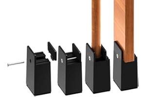 RCHYFEED Elevador de Cama Patas de 10cm, Abrazadera de Tornillo Ajustable, 4 Pulgadas Elevadores de Muebles Resistente para Armario de Escritorio, Elevadores para Mesa Patas Somier Soporte de 4500kg