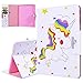 Produktbild WE LOVE CASE Samsung Galaxy Tab 4 10,1 T530 T535 Hülle Leder mit Automatischem Schlaf Funktion , Smart Case Hülle Flip PU Case Im Retro und Schön Style Weiß Einhorn Muster Backcover Case Leder Klappbar Tasche Elegant Backcover PU Intern TPU Silikon Weiche Cover Stoßfest Bumper Dünn Brieftasche Wallet Schutzhülle Karten mit Magnet Hüllen Protective Bookstyle Standfunktion Anti-Kratz