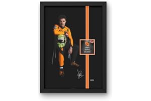 Lap Legends Lando Norris 2025 Framed Art Print Gift with Reproduced Digital Signature