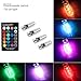 Produktbild ONEVER 4pcs Auto Fernbedienung RGB T10 W5W 168 194 6-LED-Leseleuchten Keilschwanzkasten Licht 16 Farben Breite Licht Kennzeichenleuchte Seitenmarkierungs Birnen SMD 5050 12V