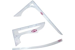 Nähmit - Righelli curvi professionali, set di 3 righelli da sarto, righello Taylor Ruler french Curve/taglio – Cartamodello