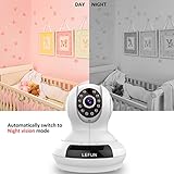 LeFun® Baby Monitor drahtlose WiFi IP-Überwachungskamera HD 720P Nanny Cam Video-Aufnahme Wiedergabe / Plug Pan Tilt-Fernbewegungs -Alert-Detect mit Zwei-Wege-Audio und Infrarot-Nachtsicht - 7