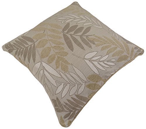 LUXUS-BLÄTTER, BEIGE/CREMEFARBEN, DICK, KISSENBEZUG, TAPISSERIE, 45.72 CM - 45 CM