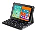 Produktbild Navitech Fall / Abdeckung / Tasche / Hülle mit Standfunktion und QWERTZ Bluetooth Tastatur für das HUAWEI MediaPad T2 10.0 Pro
