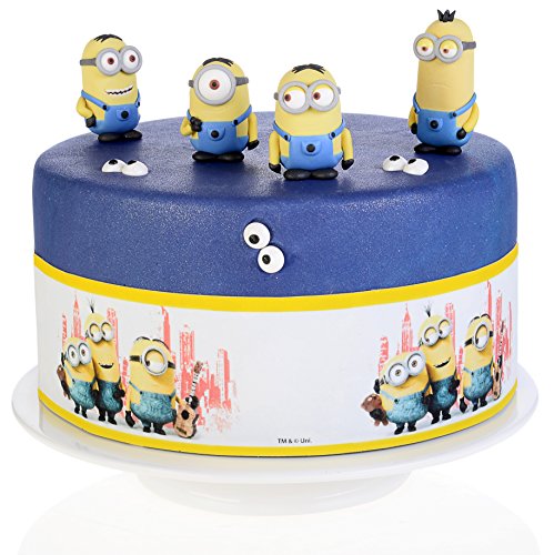 Essbares Tortenband Minions aus Zuckerpaste