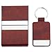 Bagaholics Set of 2 Doubleside Card Holder and Leather Key Chain (Brown) RS.299.00