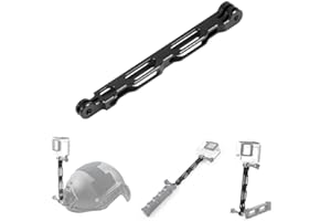 Hensych Przedłużacz do kasku ze stopu aluminium, metalowy drążek przedłużający do kasku przedłużacz ramienia przedłużającego drążek do kamery sportowej Go-pro Hero 8/7/6/5/4/3 do kamery XiaoYi