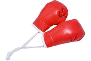 LSGGTIM Un Par Mini Guantes De Boxeo, Gloves Guantes Gadget Boxeo Llavero Boxeo,Colgante Interior del Coche De Los Guantes De Boxeo,(Rojo)