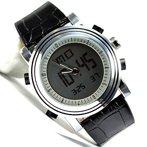 Herrenuhr Digital Schwarz Klassisches Design Dual Time Retro XXL Mega Matrix Uhr Herrenuhr Digital Schwarz Klassisches Design Dual Time Retro XXL Mega Matrix Uhr