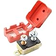 RKURCK 6-28V 30 Amps Circuit Breaker Automatic Reset for Automotive RV Marine Boat with Protective Red Boot Cover 30A
