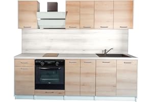Cuisineandcie - Cucina completa ECO Rovere naturale 240 cm - Set di 7 mobili da cucina, Contenitore Cucina completa attrezzata