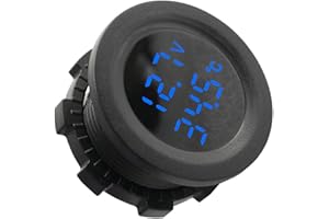ROSEBEAR Moniteur Numérique de Compteur de Température de Voltmètre de Batterie de Moto de Voiture pour Les Véhicules 12V