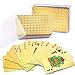 Produktbild LotFancy Goldene Spielkarten Pokerkarten 2 Kartenspiele wasserdichte Deluxe Kartenspiele Playing Cards aus 24K Goldfolie für Texas Holdem Poker, Blackjack, Euchre, Magie mit Schachteln