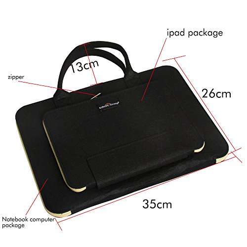 Sidiou Gruppe Mode Laptop Tasche Tablet PC Paket Laptop-Hülle wasserdichtes Gewebe Tasche Mode Laptop Tasche Tablet PC Paket Laptop-Hülle wasserdichtes Gewebe Tasche (17 Zoll, schwarz) - 5