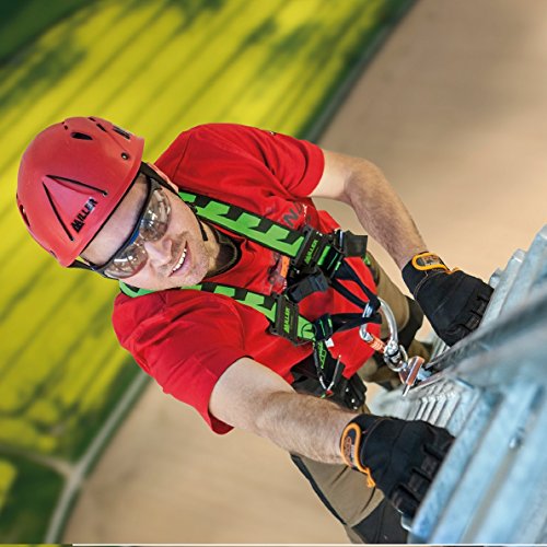 Miller H-Design Dachdeckerset mit 2-Punkt-Auffanggurt, doppeltem Verbindungsmittel(1,5m) im Rucksack; geprüft nach EN 361 - 3