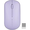 ZEBRONICS Pulse Wireless Mouse, Multi Connectivity, Dual Bluetooth, for Mac, Laptop, Computer, Tablet, 2.4GHz, 1200 DPI, Comfortable & Lightweight (Lavender)