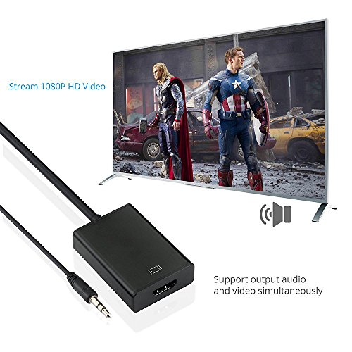 BlueBeach – VGA + Audio zu HDMI Konverter – Unterstützt 1080p Full HD – Connect PC Computer VGA-Video + Audio zu HDMI-Monitor oder HDTV - 6