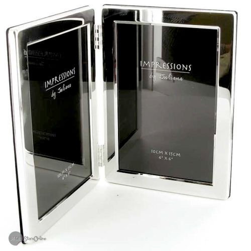 Double Silver Plated Photo Frame 4" x 6"