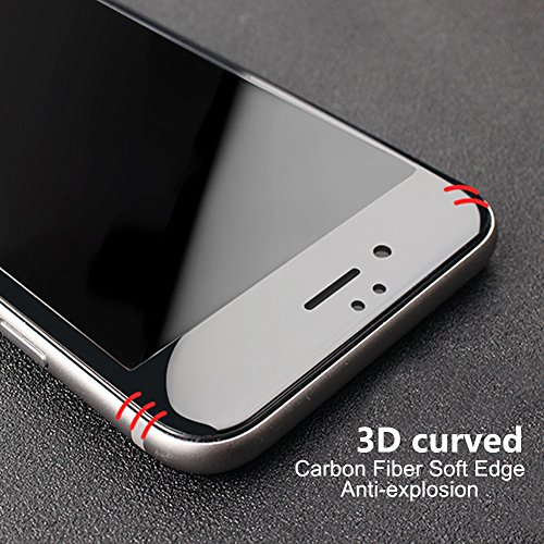 iPhone 6/6S Panzerglas, aiMaKE 2 Stück Ultra-klar Panzerglas Schutzfolie für iPhone 6/6s 4,7 Zoll (nur 0,25 mm Schwarz ) - 4
