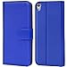 Produktbild Conie Schutzhülle kompatibel mit Sony Xperia E5, Blaue PU Lederhülle Klapphülle Etui Tasche mit Kartenfächer