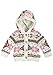 Babaluno Designer Baby Girls Fair Isle Pattern Zip Up Hooded Chunky Cardigan (6-9m)
