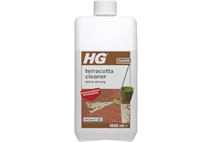HG Terracotta Cleaner Extra Strong, Product 87, Concentrated Cleaning for Removal of Grease, Polish, Protective Films & Ingrained Dirt, For All Types of Terra Cotta Floors - 1 Litre (194100106)