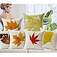 AEROHAVEN Set of 5 Abstract Decorative Hand Made Jute Throw/Pillow Cushion Covers - Cc11 - (Multicolor, 16 Inch X 16 Inch), 180 TC