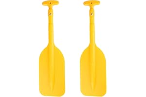 FIORKY Pala de kayak, Pala telescópica, Remo plegable, Pala de barco de rafting portátil retráctil, Pala de barco de plástico telescópica, Zapatillas de agua de kayak al aire libre, Accesorios de barco de seguridad pequeño