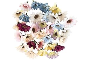 ‎IDEEN MIT HERZ Ideen mit Herz Deko-Blüten, Kunstblumen, Blüten-Köpfe, Verschiedene Sorten, ca. Ø 4-5 cm (Margeriten - bunt - 30 Stück)