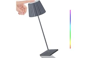 ‎NICEBUY NiceBuy Tischlampe Kabellos USB Aufladbar,LED Akku Tischlampe Dimmbar Touch Warmweiß 8 Farben RGB,Tischleuchte Outdoor IP44 Wasserdicht FüR Garten Schlafzimmer Innen AußEn