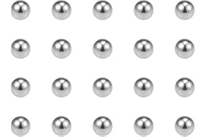 BOXONLY Lot de 50 billes en acier inoxydable 304, billes de précision G100, billes en acier, billes de roulement durables, polyvalentes, 2 mm