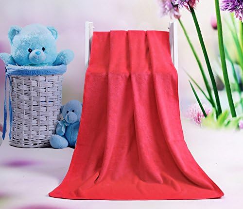 Suhang bath towel Adult Bath Towel Intensify Thick Water Absorption Beach Towel Swimming Pool Towels Bathrobes 70X150 No Flaws The Red Thick 180X80Cm