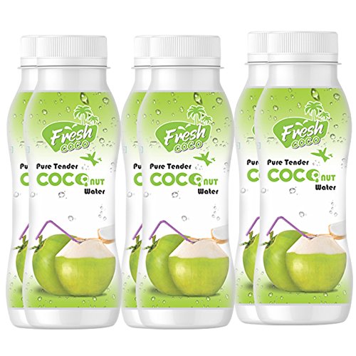 FreshCoCo Natural Tender Coconut Water, 200 ml (Pack of 6)