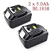 Produktbild 2 Stück 18,0V 5,0Ah 5000mAh Lithium ion Ersatzakku Akku für Makita BL1850 196672-8 Li Ion Werkzeugakkus BL1840 BL1830 BL1815
