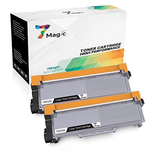 TN-2320 Brother T  ner Negro  7Magic Compatible Brother TN2320 TN-2320 Cartucho de T  ner Alta Capacidad Para Brother MFC-L2700DW MFC-L2740DW MFC-L2720DW HL-L2300D HL-L2340DW DCP-L2520DW DCP-L2500D Impresora 2 Negro 