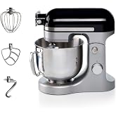 Ariete Moderna Mutfak Şefi Siyah Gri 1589/02 - D&ouml;k&uuml;m G&ouml;vde, Planet Mikser Yoğurma Makinesi, 1600 Watt, 11 hız, 5,5 Lt Paslanm