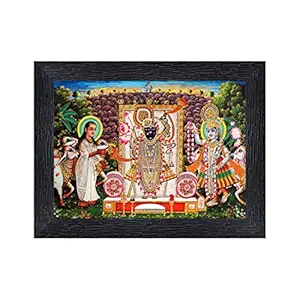 PnF shrinathji yamunaji mahaprabhuji Religious Wood Photo Frames with Acrylic Sheet (Glass) for Worship/Pooja(photoframe,Multicolour,8x6inch)-22556