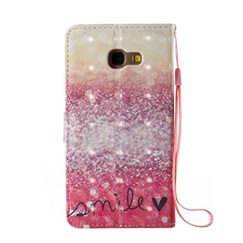 Galaxy A5 2017 Hülle, BONROY® PU leder Hülle für Samsung Galaxy A5 (2017) A520 Ledertasche Schutzhülle Case PU Leder Wallet Tasche Brieftasche Schutzhülle 3D Malerei Muster PU Lederhülle Flip Hülle im Bookstyle mit Kartenfach Aufstellfunktion Magnetverschluss für Samsung A520 - 2