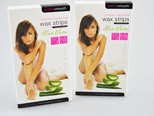 Bikini Underarm Wax Strips Aloe Vera Finishing Wipes Hair Removal Legs Arms Line