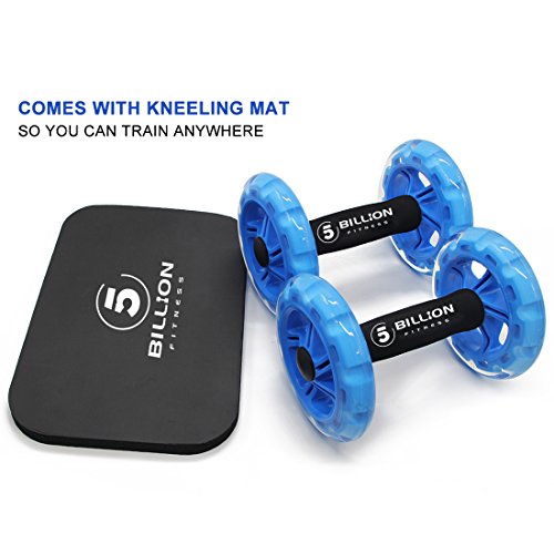 PROCIRCLE Bauchtrainer Roller & Ab Roller – Doppelt Core Ab Wheel – Workout für Abs, Rücken, Arme, Schultern, Torso, Hüften – Enthält kniend Matte - 2