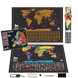 【Usted recibirá】- Hemos reunido accesorios adicionales para completar su experiencia de rascarse! Usted recibirá: 2x mapa del mundo, 1x rasguñera del rasguño, 3x pegatinas, 1x lupa plástica, y una garantía 100% satisfecha, garantía 100% del reembolso del dinero.