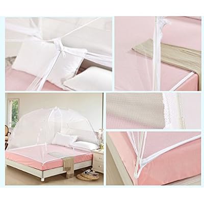 Générique Moustiquaires Lit Tente Freestand Pliant Canopée Moustiques Bed Net Portable Transport de Voyage - Blanc, 1.8*2m
